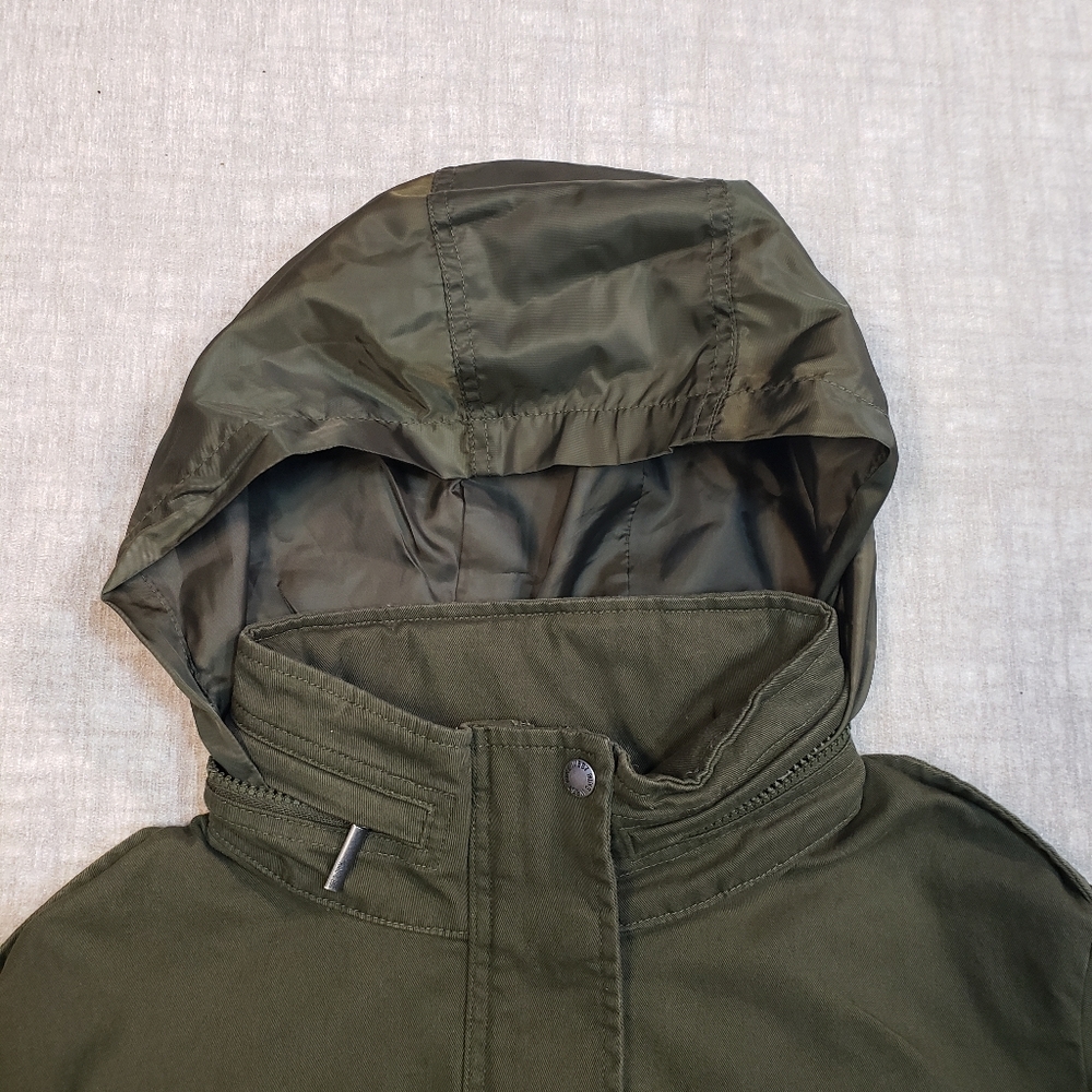 NWT Nine West Olive Green Cargo Utility Jacket Size XL - Picture 6 of 16
